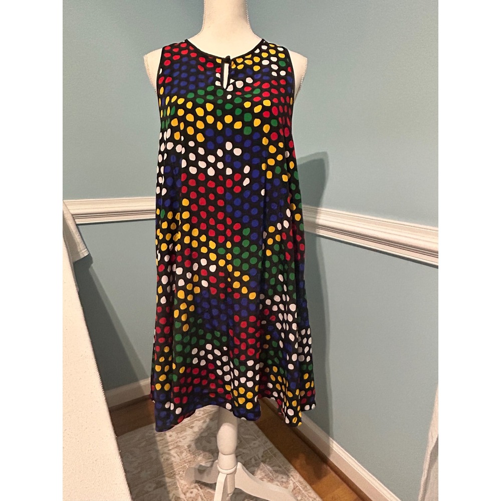 Lucie Ann II Vintage Polka Dot Racerback 70s disco Mini Dress USA Made
